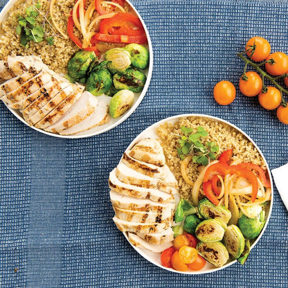 Nordic Ware Divided Meal Tray with Lid, White, Microwave Safe Polypropylene