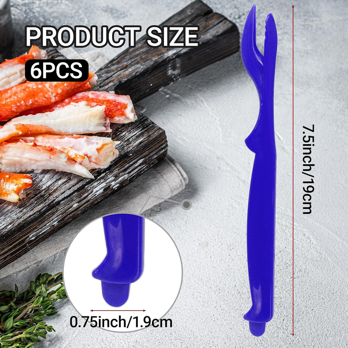 6PCS Crab Legs Crackers, Red