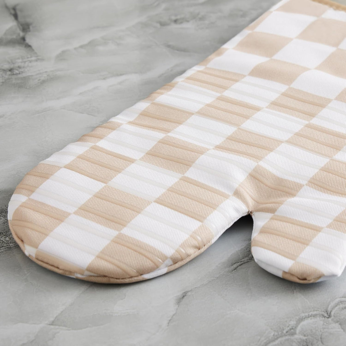 Ohocut Navy Blue Checkered Oven Mitts Heat Resistant, Vintage Retro Checkerboard Cute Oven Mitts, Non-Slip Silicone Kitchen Oven Gloves, 2-Pack Set, 7''x13''