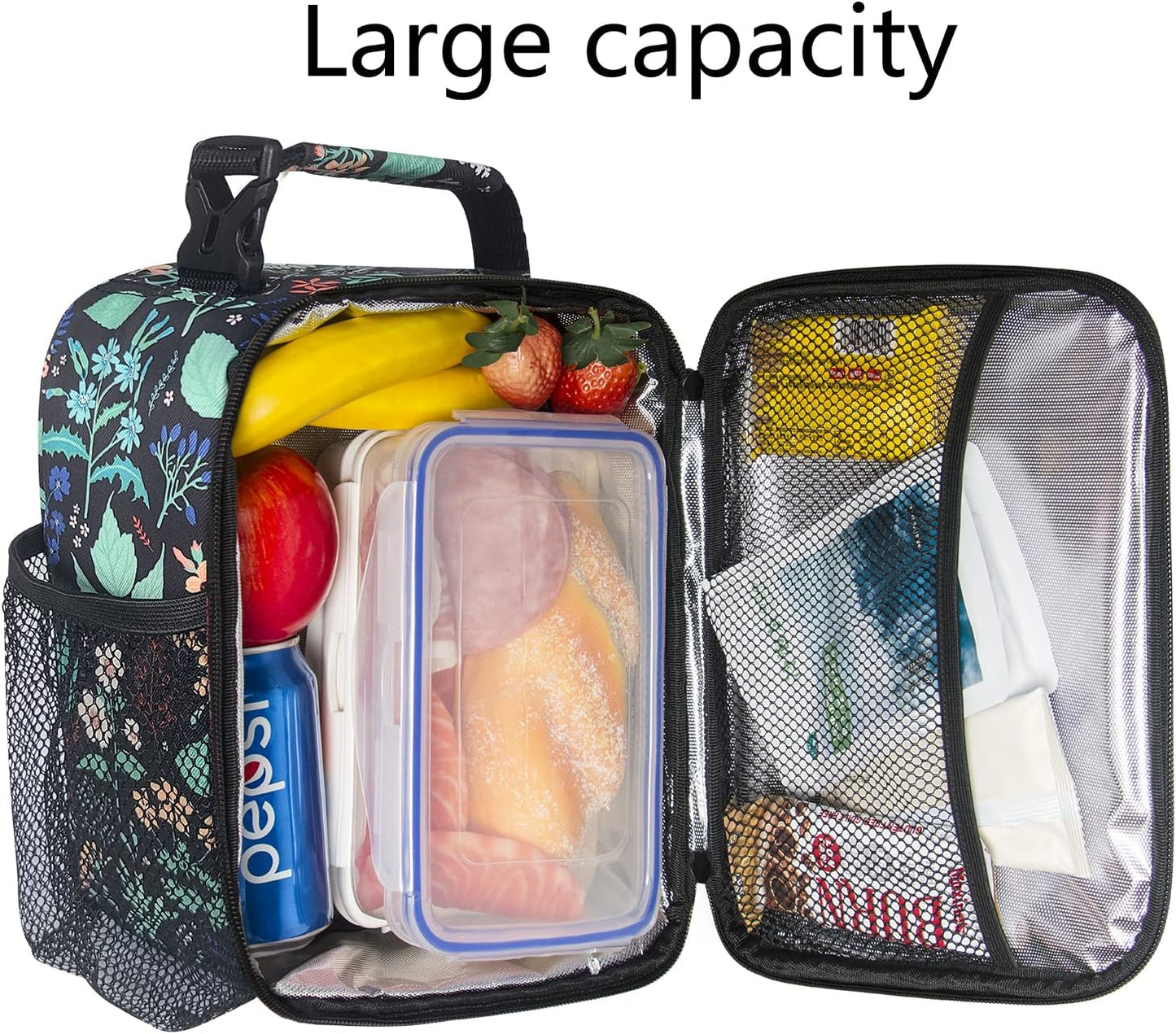 Hap Tim Kids Lunch Box for Girls Boys, Reusable Lunch Bag for Kids, Spacious Lunchbox, Insulated Lunchbag, Purple Unicorn(18654-PP)