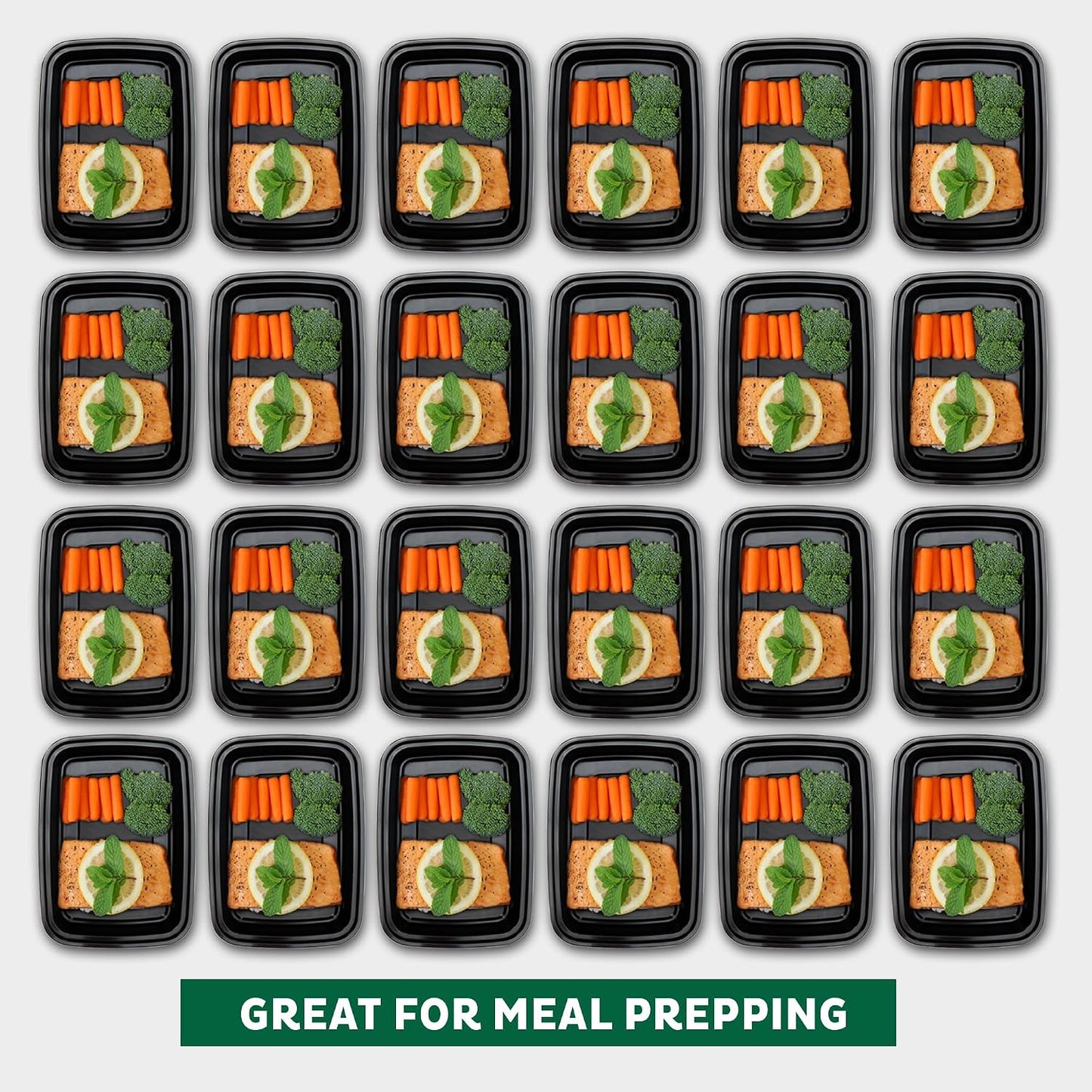 Freshware Meal Prep Containers 1 Compartment Food Storage Containers with Lids, Bento Box, BPA Free, Stackable, Microwave/Dishwasher/Freezer Safe (28 oz), 50 Count (Pack of 1)
