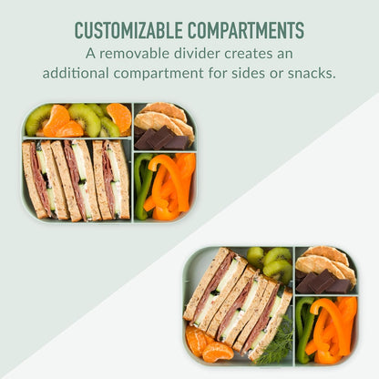Bentgo® Modern Tray with Matte Lid - Reusable, BPA-Free, Meal Prep Containers for Adults with Removable Divider - 3 or 4 Compartments for Healthy Portioned Meals At Home & On the Go (Navy)