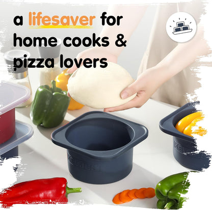PLUS 1000ml Pizza Dough Proofing Containers, 2-Pack, Green
