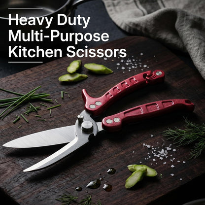 Kitchen Scissors All Purpose, Stainless Steel Heavy Duty Kitchen Shears for Cutting Food-Chicken,Meat,Poultry,Bone and Turkey Multifunctional Kitchen Scissors With Satety Lock