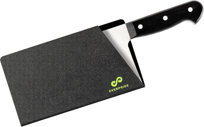 EVERPRIDE Butcher Chef Knife Edge Guard - Wide Knives Blade Edge Protectors - Meat Cleaver Knife Sheath - BPA-Free Chef Knife Cover Fits Blades Up To 8” x 4” – Knives Not Included