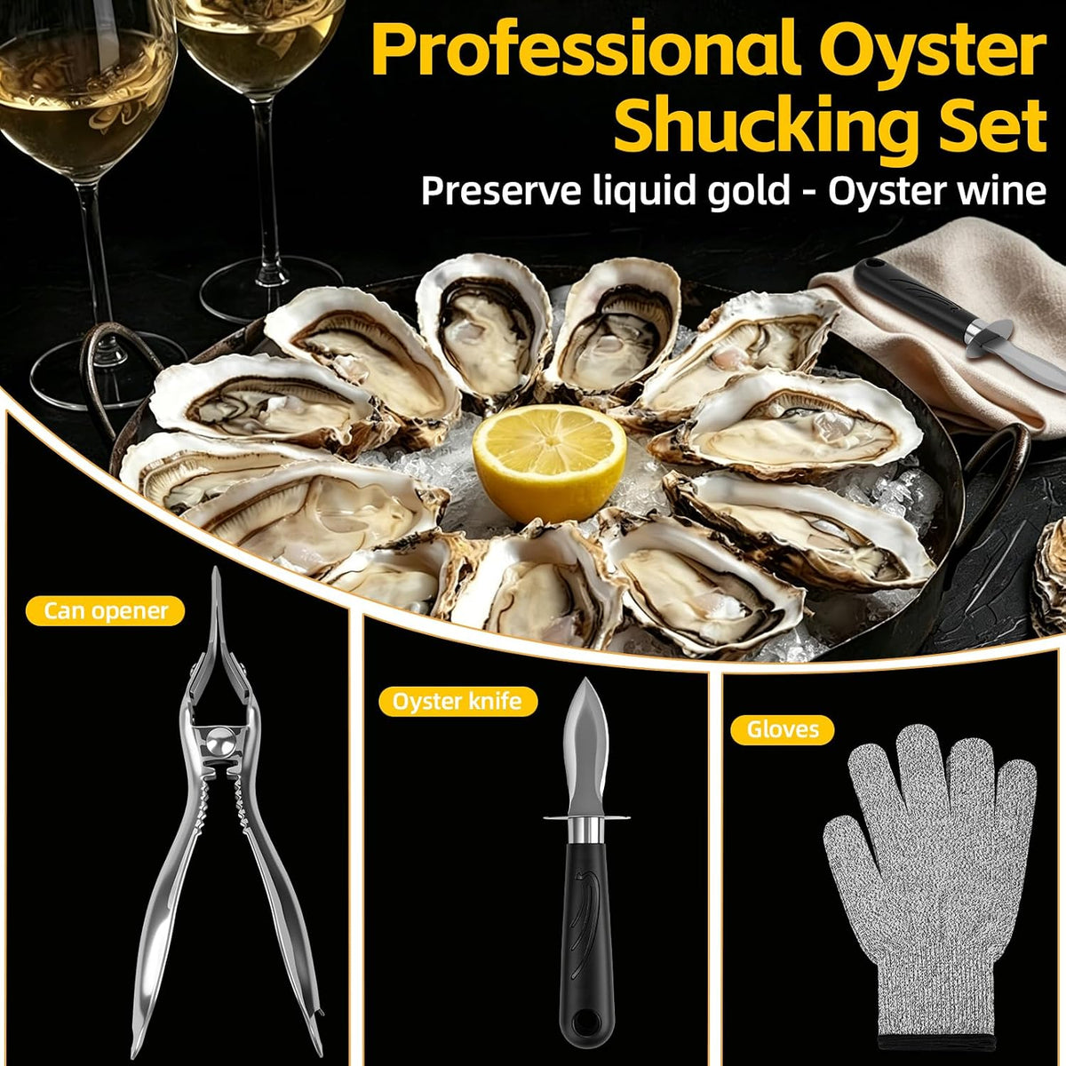 Oyster Shucker Machine,New Stainless Steel Handheld Oyster Shucking Kit