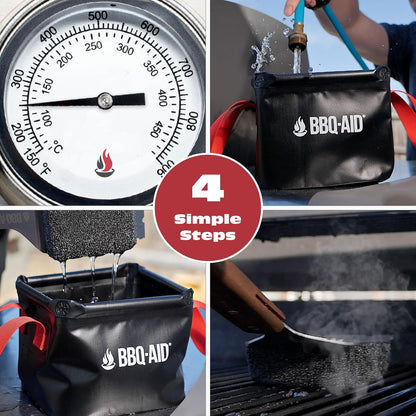Bristle Free Grill Brush Cleaner and Scraper for Barbecue, Replaceable Head