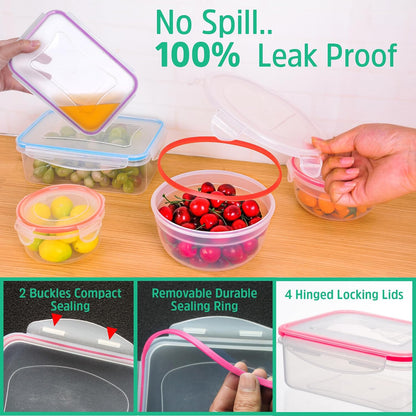 70 Pcs Large Food Storage Containers with Lids Airtight-2500ML to Small Box,Total 22812 ML Stackable Kitchen Bowls Set(35 Containers,35 Lids)-BPA Free Leak proof Plastic Boxes-Microwave safe