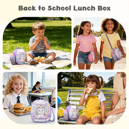 Reusable Insulated Lunch Bag for Kids Teens & Adults with Adjustable Shoulder Strap - Large Durable Lunch Bag Tote for School Travel Picnic Work - Leakproof Design Lunch Carrier (Black -3D Dinosaur)