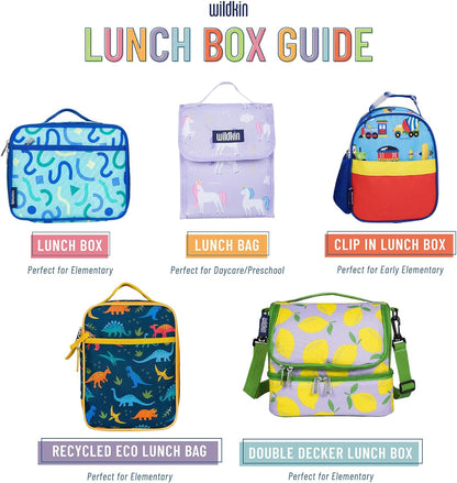 Wildkin Kids Insulated Lunch Box, Keeps Food Hot or Cold, BPA-Free with Mesh Pockets & Easy-Clean Lining – Ideal for School, Travel & Daycare – Holographic
