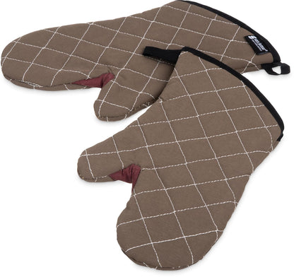 Oven Mitts, San Jamar BestGuard, Professional Grade, 15", Pair, Black