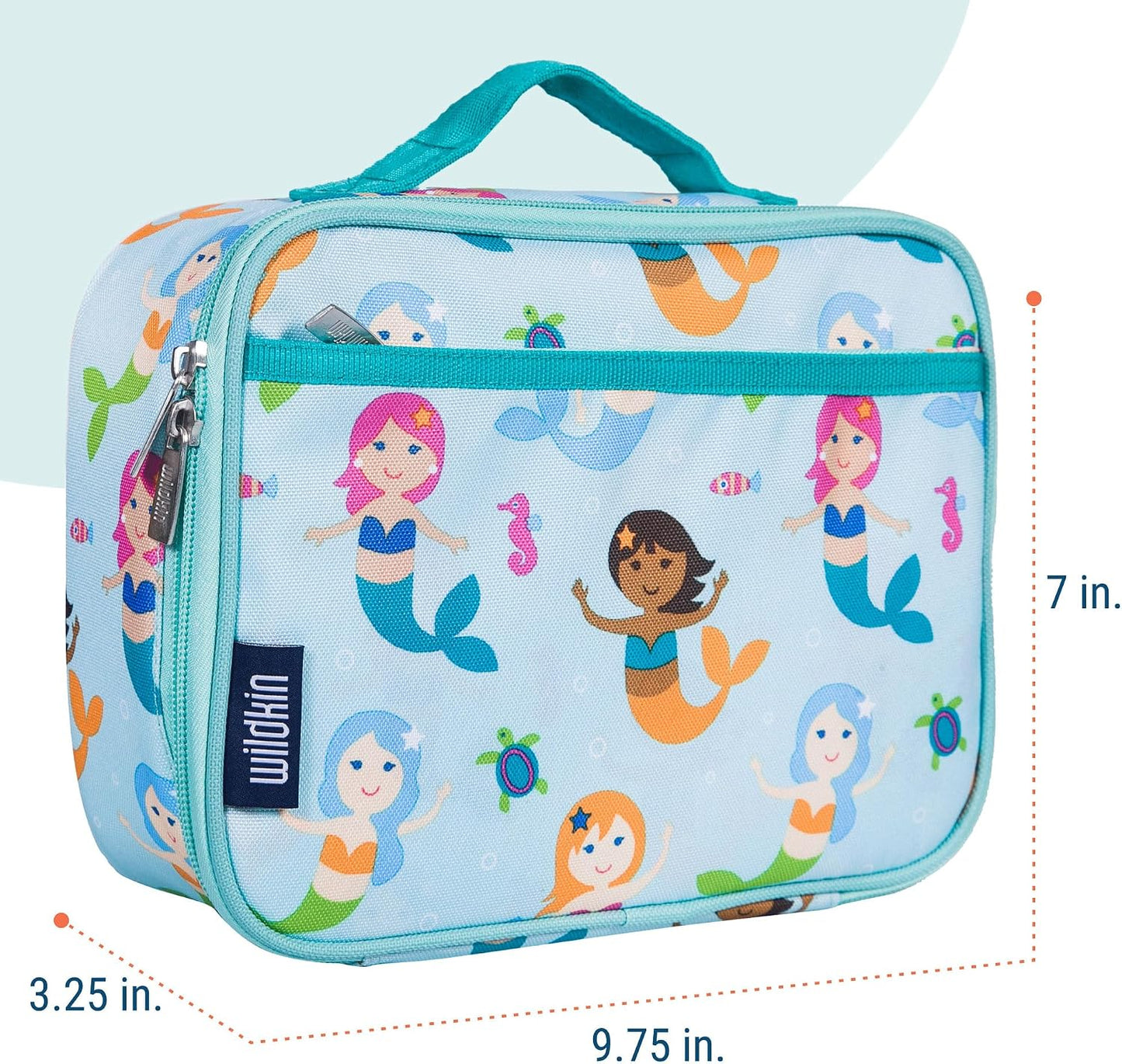 Wildkin Kids Insulated Lunch Box, Keeps Food Hot or Cold, BPA-Free with Mesh Pockets & Easy-Clean Lining – Ideal for School, Travel & Daycare – Holographic