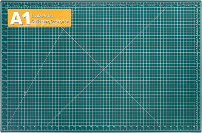 Self Healing Cutting Mat, 17" x 23", Double-Sided Rotary Cutting Mat for Sewing, Quilting, Scrapbooking & Craft, Large Craft Cutting Board for Hobby Use(A2)