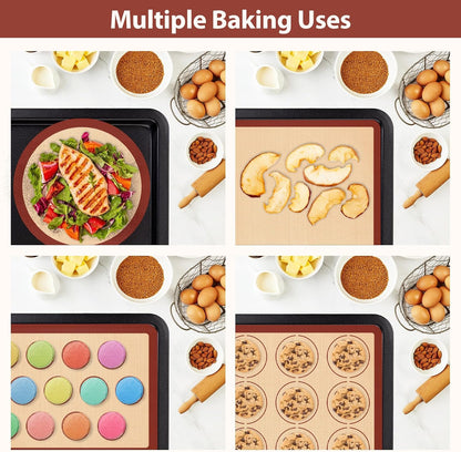 Koolstuffs Silicone Baking Mat, Nonstick and Reusable, 3 Pack