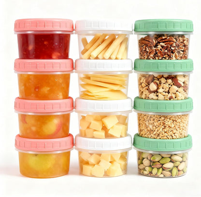 6 Pack 10oz Food Storage Containers, Plastic Containers with Twist Top Lid, Reusable Dishwasher Freezer Safe Airtight, Takeout Container - Ideal for Soup and More