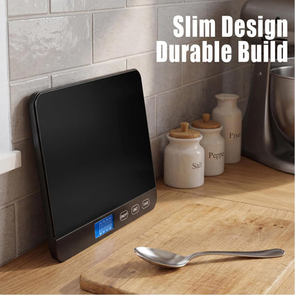Food Scale 44lb/20kg, Extra-Large Platform Digital Kitchen Scale, 1g/0.1oz High Precision, Stainless Steel/Tempered Glass, Weight Grams and oz for Cooking Baking Meal Prep Sourdough Bread