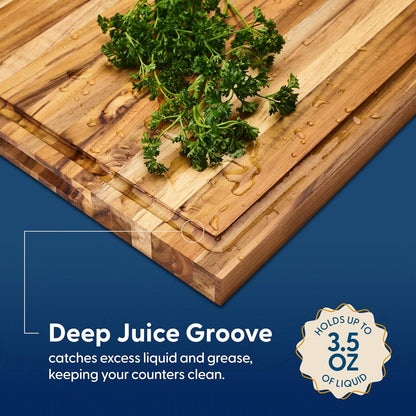 Sonder Los Angeles Doheny Wood Cutting Board Set | Acacia Edge Grain Cutting Board for Kitchen with Juice Groove | Perfect for Compact Daily Use | Gift Box Included | 14x10x1 in & 12x8x1 in
