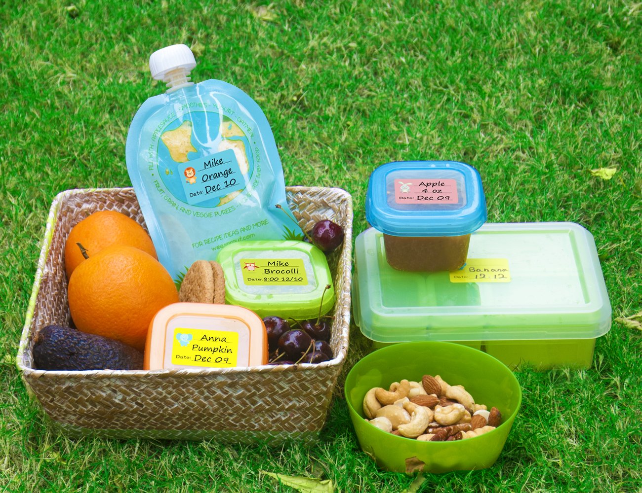 Baby Food Labels, Removable Write-On Daycare Date Labels for OXO Tot Baby Food Storage Containers, Trays, Jars, Freezer & Dishwasher Friendly, for Infants & Babies