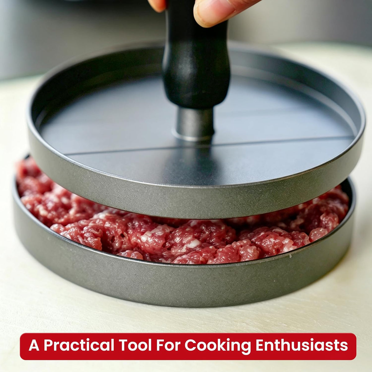 Burger Press 200 Patty Papers, 4.6 in Round Aluminum Non-Stick