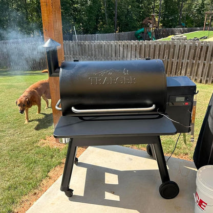 Upgraded Grill Table for Weber Kettle 22"/18"/26", Master Touch 22", Smokey Mountain, Recteq Pellet Grill RT-B380, Prep Station with Cutting Board, Basin, 4 Hooks, Shelf for Weber Kettle Accessories