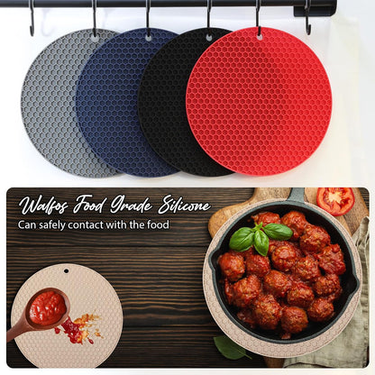 Joyhalo 4 Pack Trivets for Hot Dishes