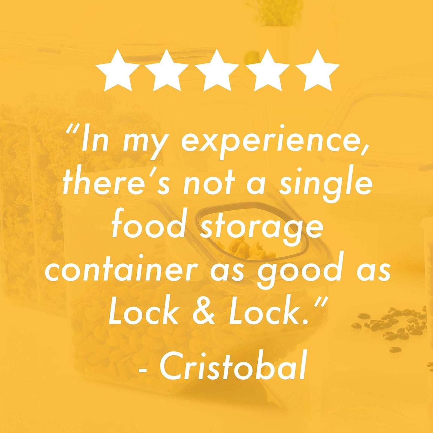 LOCK & LOCK LocknLock Easy Essentials Food Storage with Flip Lid/Airtight container, BPA Free, 10.1-Cup, Clear