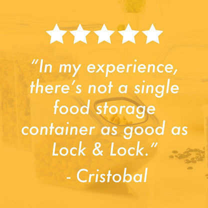 LOCK & LOCK LocknLock Easy Essentials Food Storage with Flip Lid/Airtight container, BPA Free, 10.1-Cup, Clear