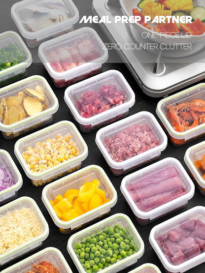 LivLab Mker 20 PCS Food Storage Containers with Lids - Reusable Meal Prep Containers Bpa-Free Freezer Lunch Boxes for Leftovers, Snack, Fruits, Salad - 10Sets | 20 fl oz | 2.5 Cups
