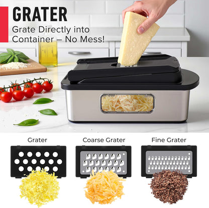 MUELLER HOME Pro-Series 10-in-1 Stainless Steel Multi Vegetable Chopper