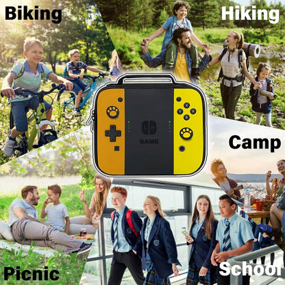 Game Lunch Bag for Boys Girls Gamer, Insulated Video Game Lunch Box for School Work Office Travel Picnic Hiking Beach, Waterproof Leakproof Portable Fits Most Bento Boxes