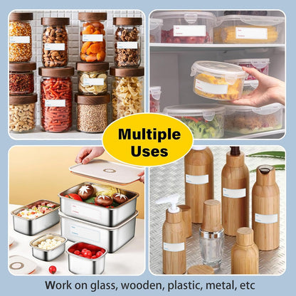 1000Pcs Food Labels, AIMEIKI 2 Rolls 1 x 2 Inch Removable Date Stickers Waterproof Food Storage Stickers for Freezer, Refrigerator, Food Containers Easy Clean No Residue