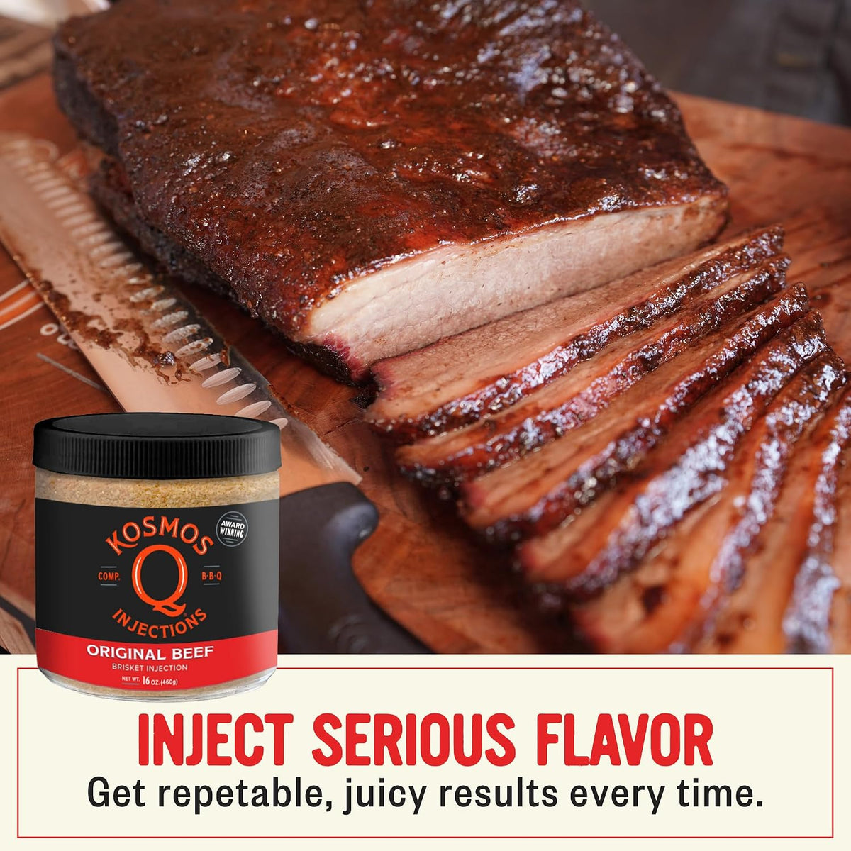 Kosmos Q Original BBQ Pork Injection, Meat Marinade, 16 Oz