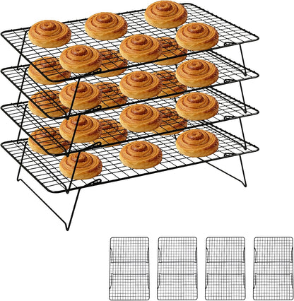 Cooling Rack 16"x10", 3-Tier Stackable & Collapsible Cooling Racks