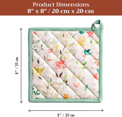 Maison d' Hermine Pot Holders 100% Cotton Potholders (8" x 8") - Colors A