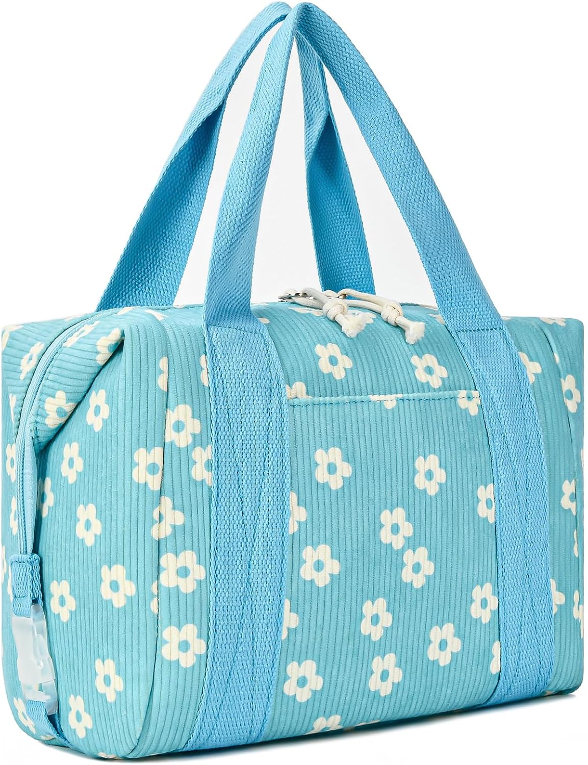 HowFly Lunch Bag Women Lunch Box for Women Cute Corduroy Insulated Lunch Bag Adult Large Cooler Lunch Tote Bags for Work Picnic Beach, Blue