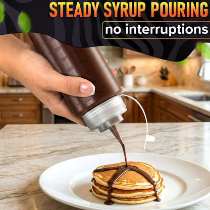 BURIUS Inverted Condiment Squeeze Bottles 16 oz for Sauces, Honey