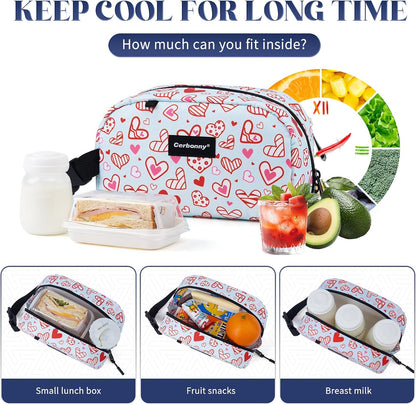 Cerbonny Freezable Cooler Bag for Work/School Travel - Mini Insulated Bag Fit For Yogurt