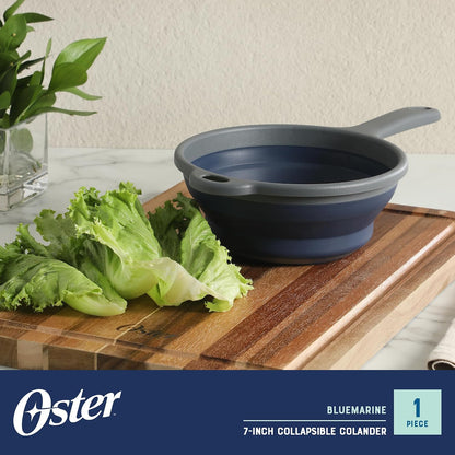 Oster Bluemarine 3 Piece PP Stackable Space-Saving Colander and Mixing Bowl Set