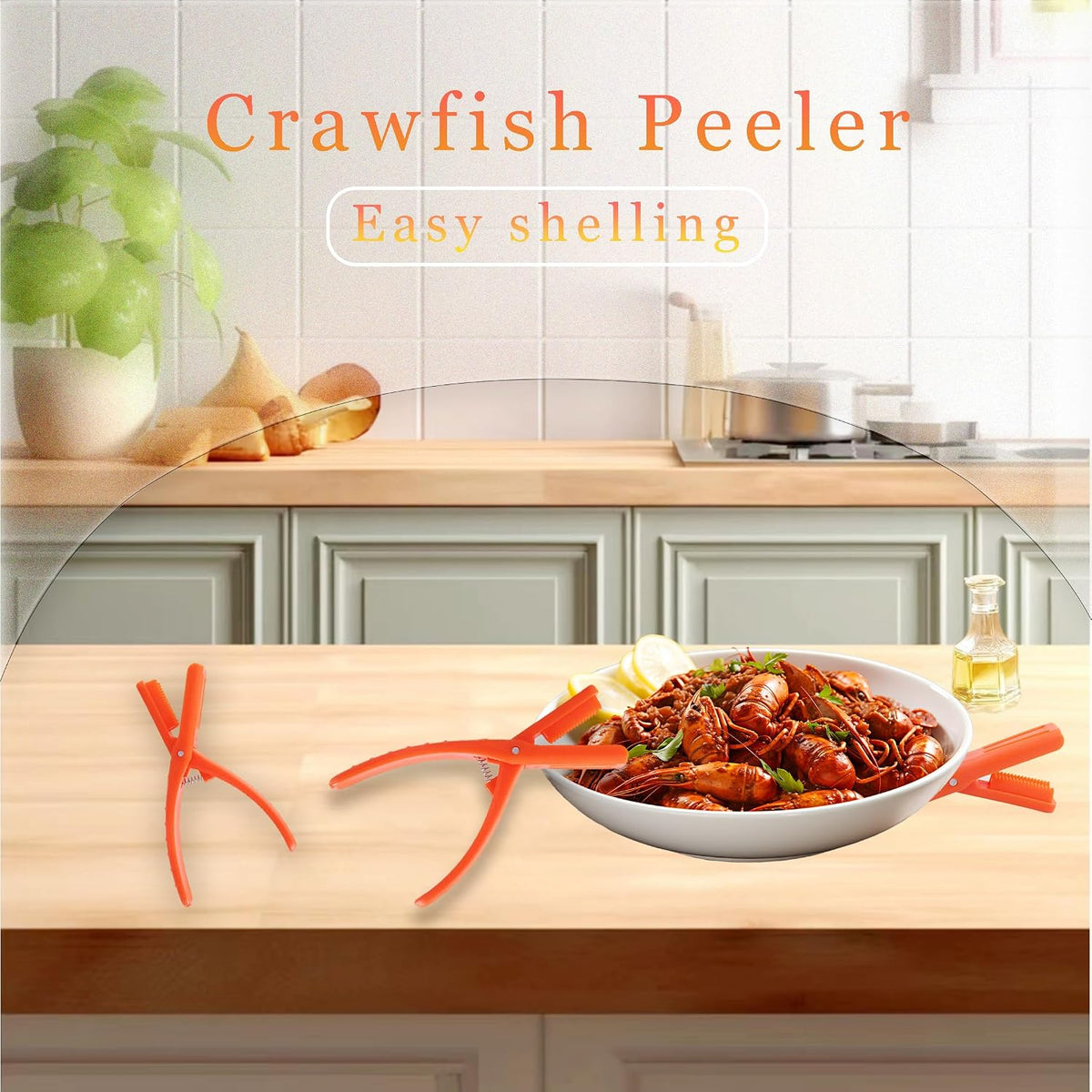 5PCS Upgraded Crawfish Peeler, Effortless Crawfish Shucker, Crawfish Sheller Tool for Nail Protection, Crayfish Shelling Device with Serrated, Lightweight Kitchen Gadget