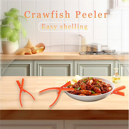 5PCS Upgraded Crawfish Peeler, Effortless Crawfish Shucker, Crawfish Sheller Tool for Nail Protection, Crayfish Shelling Device with Serrated, Lightweight Kitchen Gadget