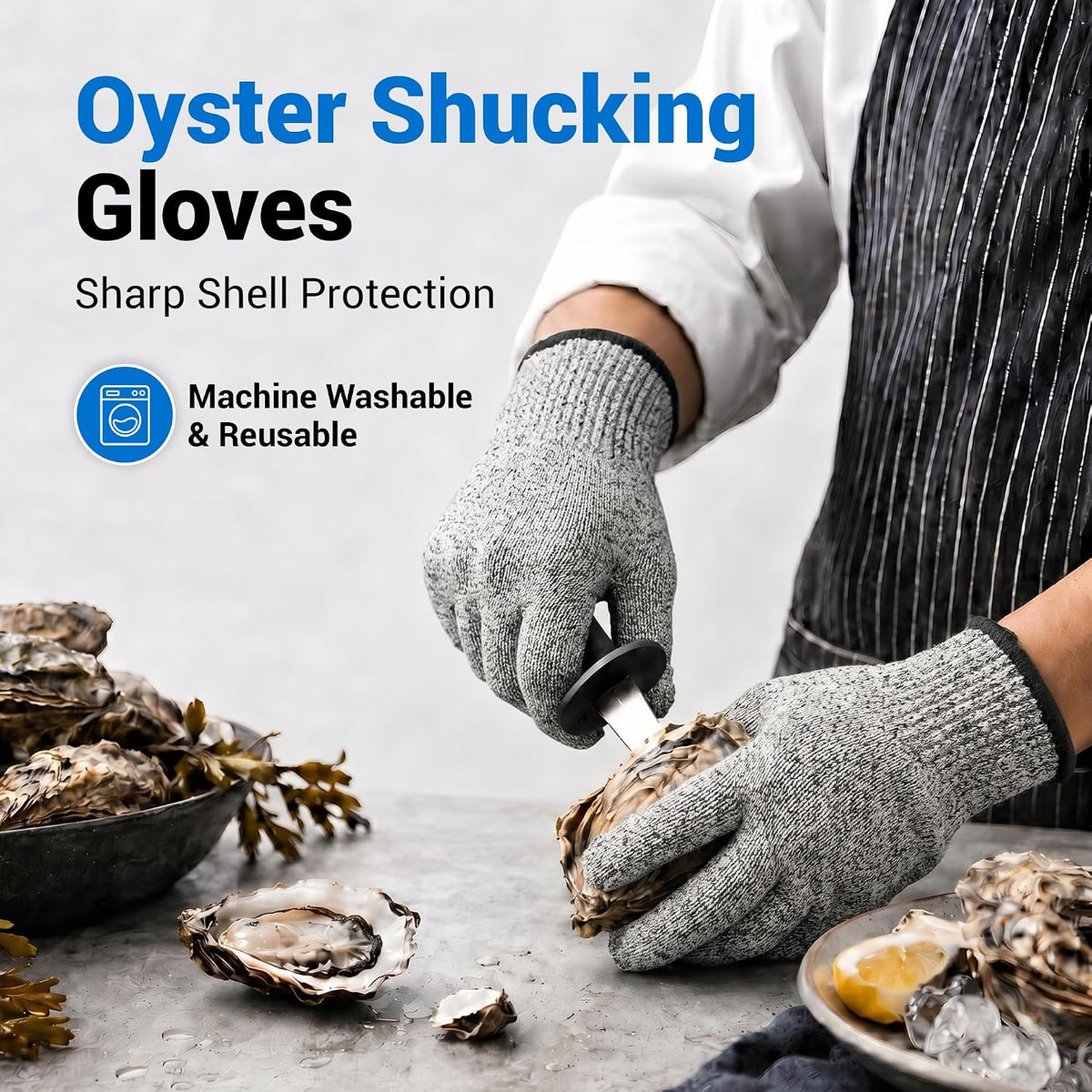 A5 Cut Resistant Gloves, Food Grade Kitchen Safety Gloves