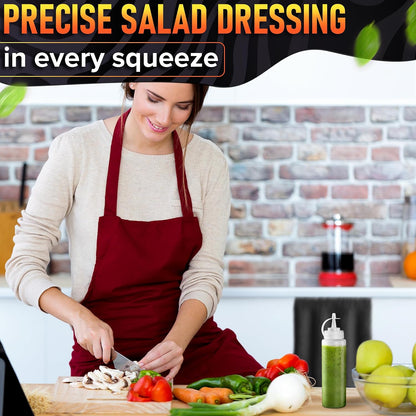 HYQO Small Squeeze Bottles for Sauces, 4 Oz Plastic with Cuttable Tip