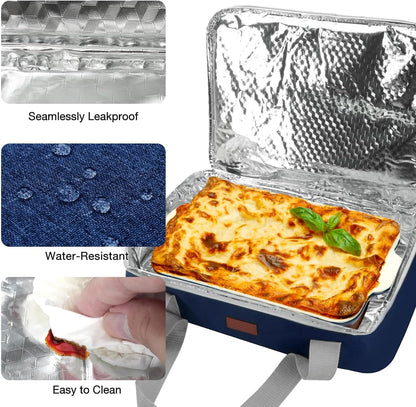 Expandable Casserole Carrier Bag - Double Decker Food Bag, Insulated Casserole Carrier for Hot or Cold Food, Lasagna Holder Tote for Picnics,Beaches,Traveling or Gifts