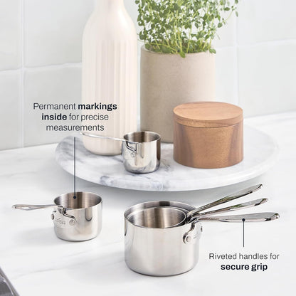 All-Clad Stainless Steel 5-Piece Measuring Cup Set, Kitchen Tools, 5 piece