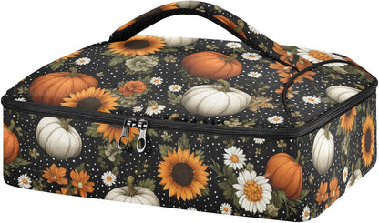 Casserole Carriers for Hot or Cold Food Reusable Casserole Dish Carrier Insulated Thermal Large Capacity Durable Perfect for Party Camping Family Gatherings Yellow Fish - Colors B