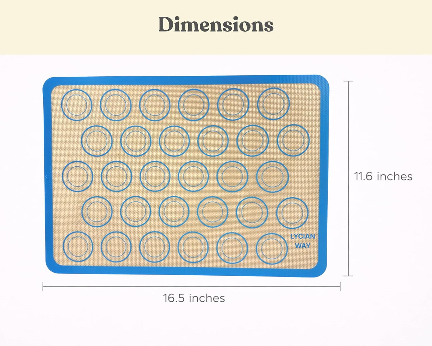 Silicone Pastry Mat with Measurements, 28 x 20 Inch Extra Thick Non-Slip Nonstick XL Baking Mat for Dough Rolling, Kneading, Fondant and Pie, Red