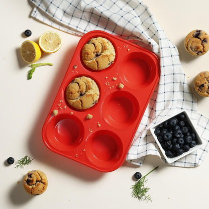 2 Pack 12 Cups Silicone Muffin Pan with Metal Reinforced Frame Regular Size Silicone Molds Cupcake Cake Baking Pans Cookie Baking Chocoflan Cupcake Mold Nonstick Muffin Tin Home Baking Supplies