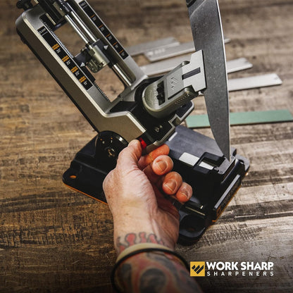 Work Sharp Professional Precision Adjust Knife Sharpener Kit - Complete Sharpening System for Kitchen, Pocket & Hunting Knives - Premium Angle-Guided Sharpening