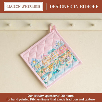 Maison d' Hermine Pot Holders 100% Cotton Potholders (8" x 8") - Colors A