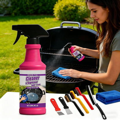 Wendydy Fast-Acting Heavy-Duty Grill Degreaser Spray - Clean In 3 Mins, Pro Grade Formula,Wendydy Grill Cleaner For Bbq Grates Oven Stovetop Range Hood,Eliminate Layers Of Grime,Skip The Scrubbing (1)